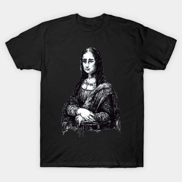 Psychedelic Mona Lisa T-Shirt by momaartist